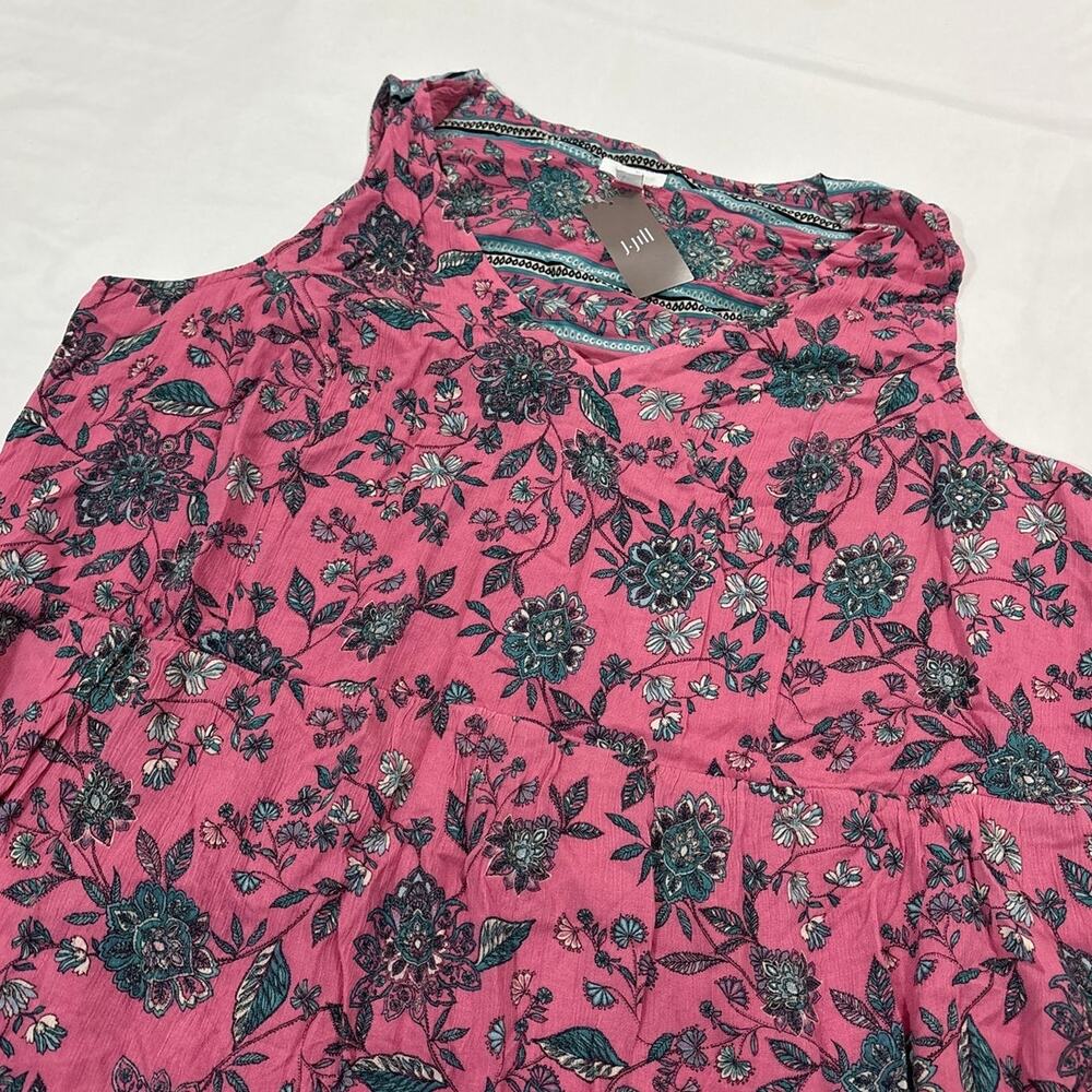 NWT J.Jill Womens XL Tall Dreamscape Border-Print Maxi Dress Floral Girly Resort - Picture 3 of 10